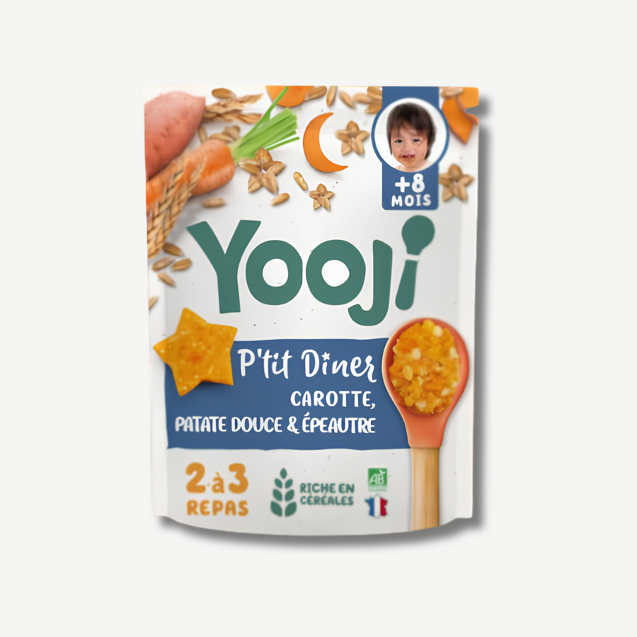 Organic baby dinner mix with carrots, sweet potatoes and spelt, delivered in Hong Kong