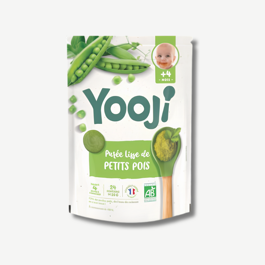 Organic green pea puree for babies, delivered frozen in Hong Kong